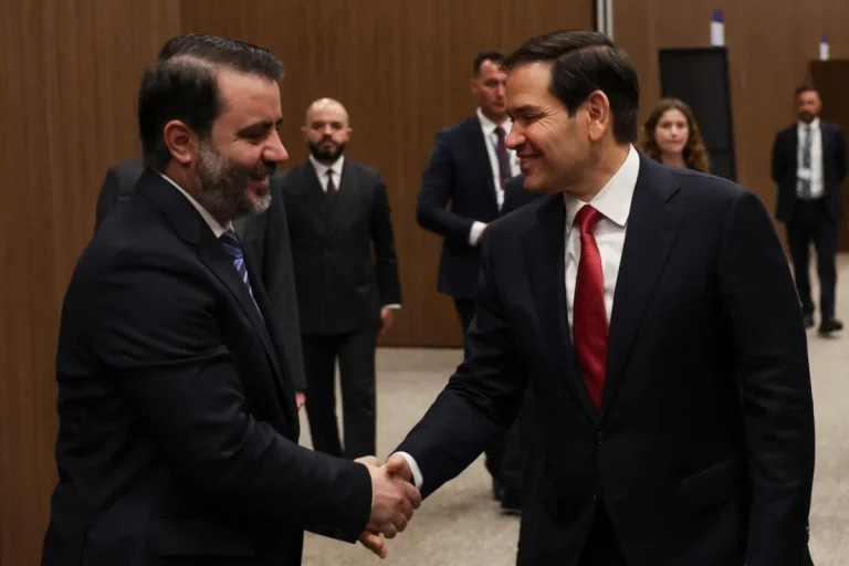 روبيو يؤكد بعد اجتماعه بالشيباني أن صانعي القرار الجدد في دمشق يبدون استعدادًا جديًا للدخول في مسار سلام مع إسرائيل.